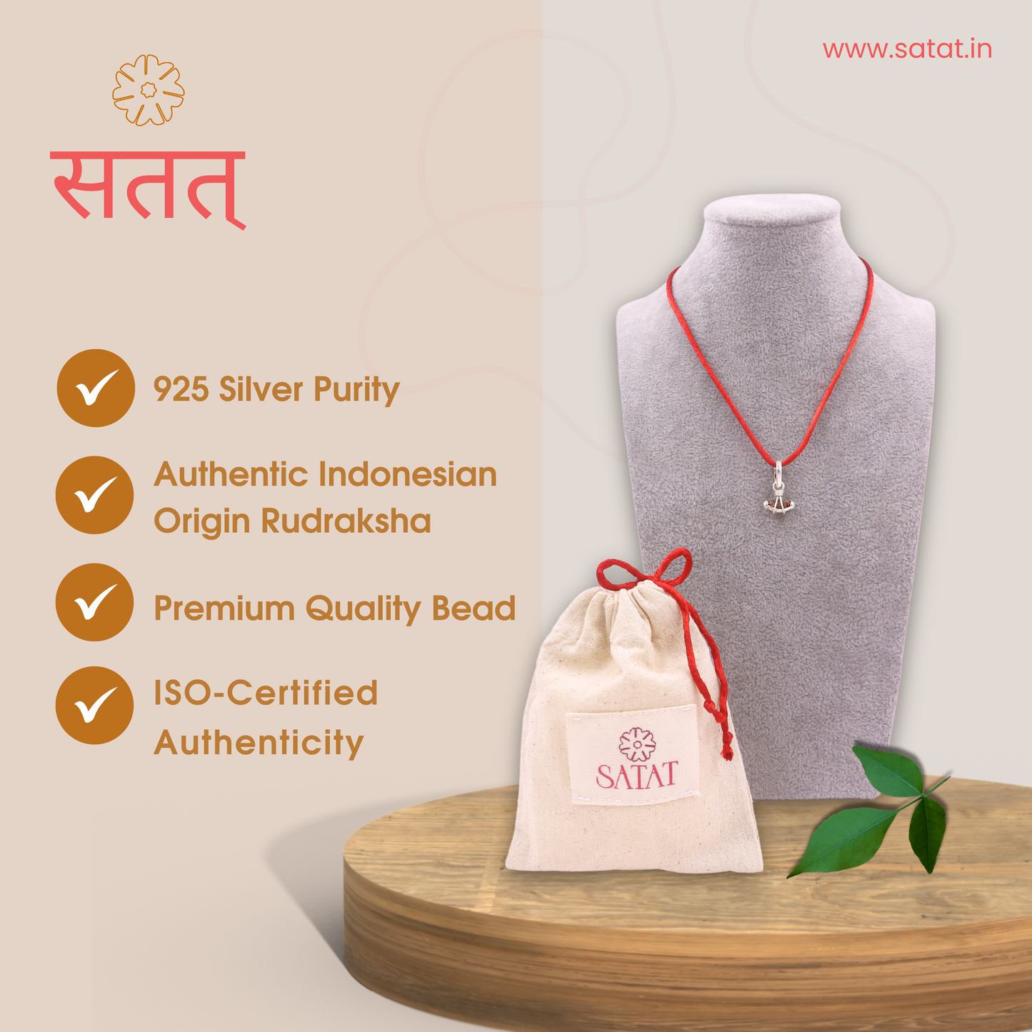 One Mukhi Rudraksha Pendant | Encased in Pure Silver Cap | Indonesian-Origin Bead | Certified by ISO-recognised Laboratory | SATAT