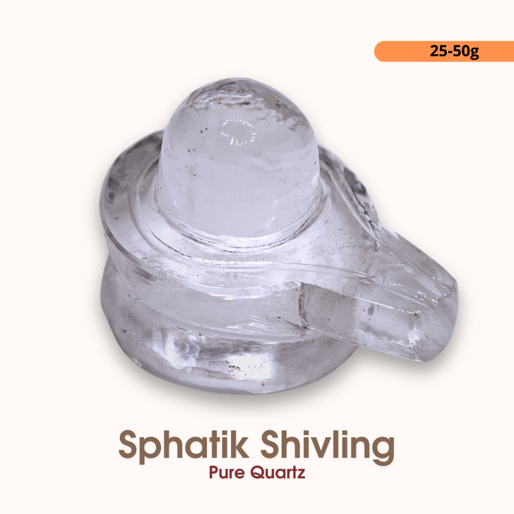 Pure Sphatik Shivling 25-50g | Natural Quartz Shivling | For Peace, Prosperity & Devotion | By Satat