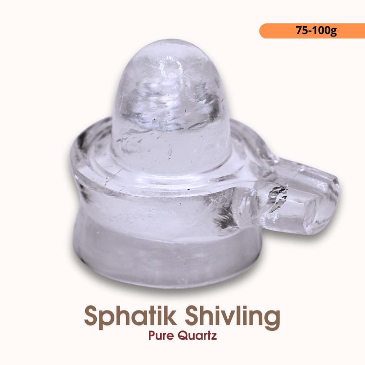 Pure Sphatik Shivling 25-50g | Natural Quartz Shivling | For Peace, Prosperity & Devotion | By Satat