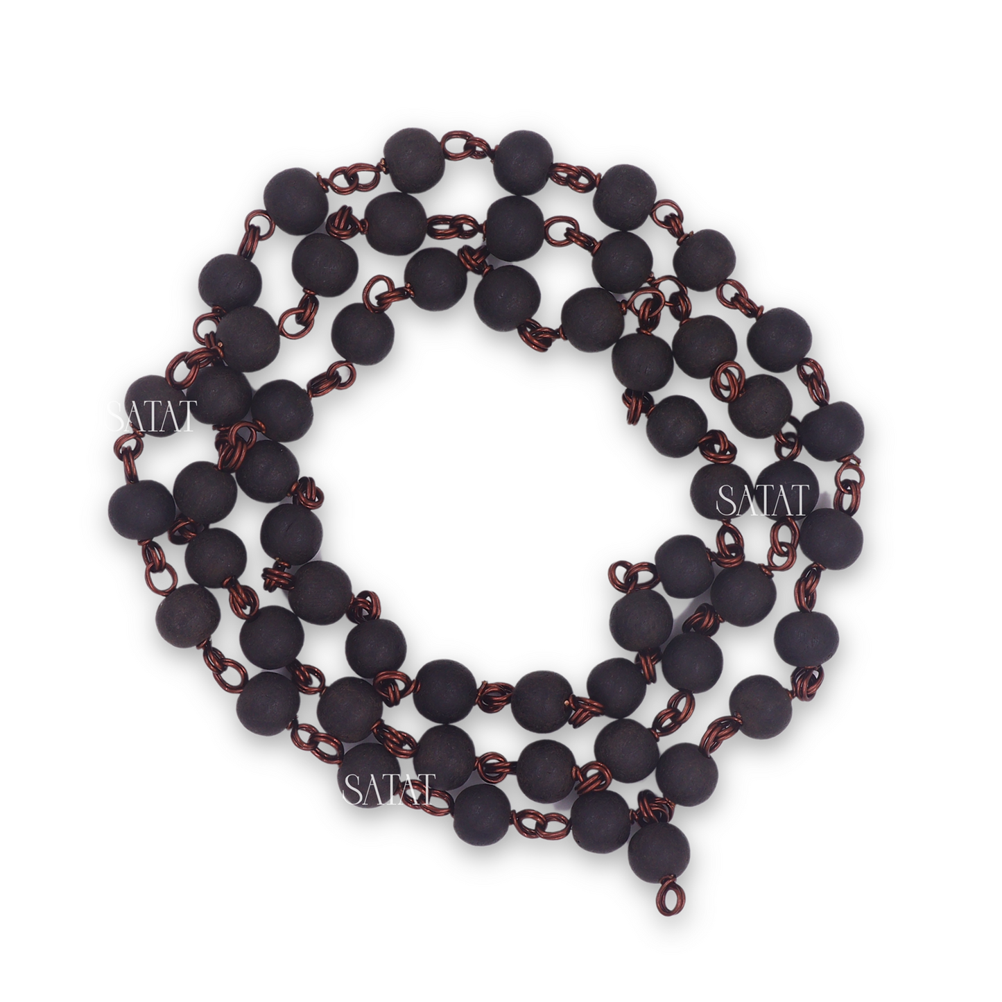 Karungali Malai Original Ebony Wood Necklace for Men & Women | 8mm beads | Government Certified