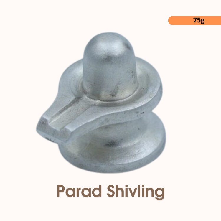 100% Pure Parad Shivling (50g) | Sacred Mercury Shivling for Abhishekam & Daily Puja