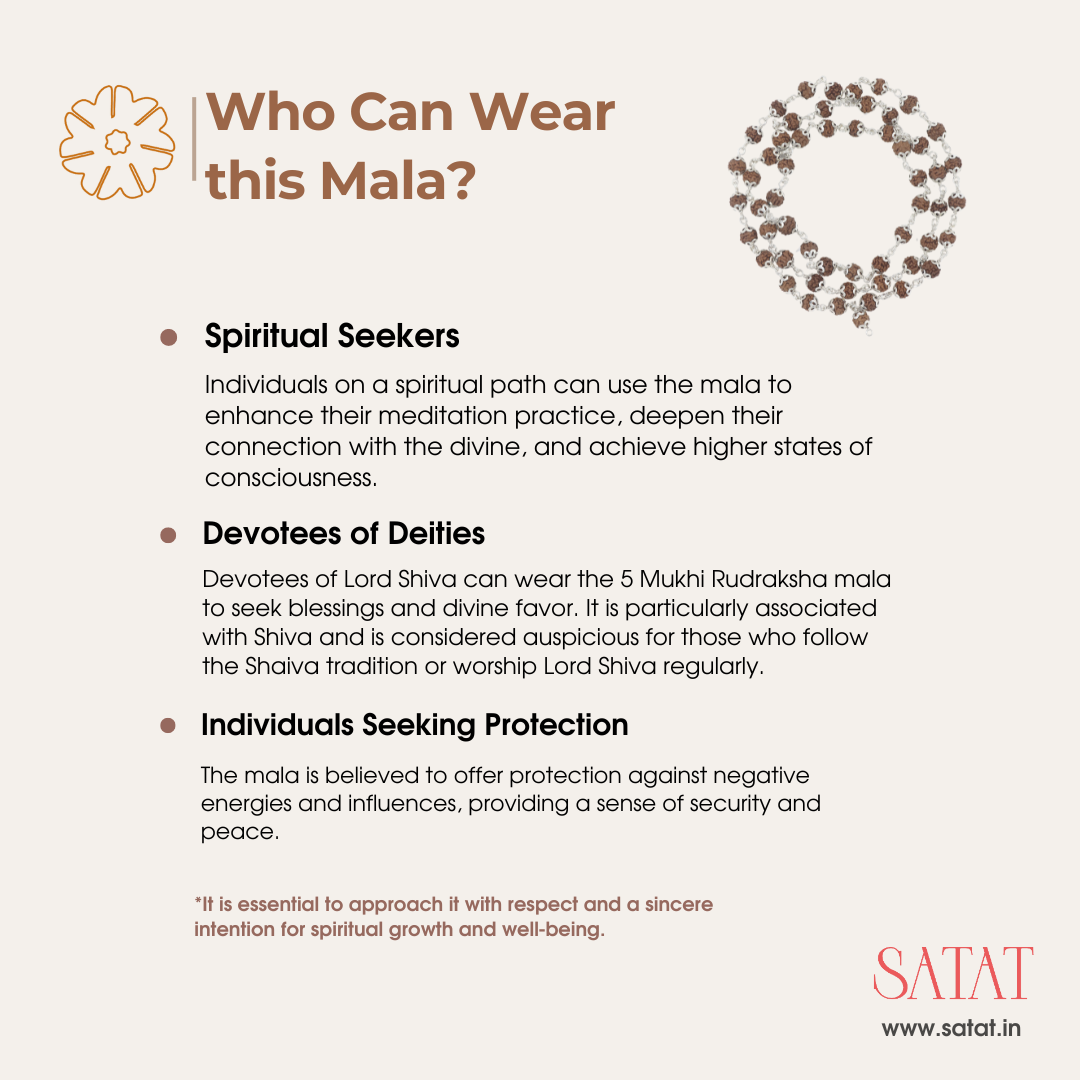 54+1 Beads Original Rudraksha Mala | 5 Mukhi | Encased in Pure Silver Caps | 5mm Beads | Indonesian Origin | Certified by ISO-recognised Lab