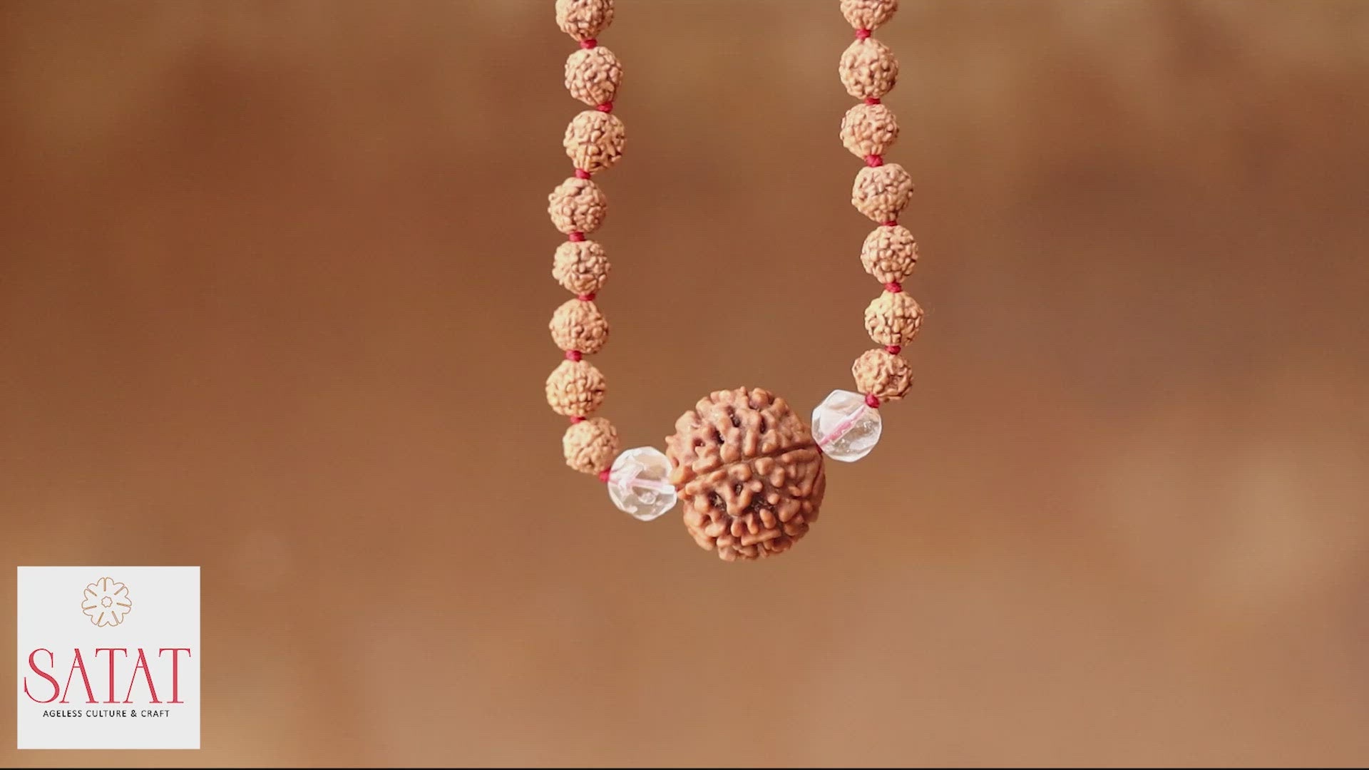 Rudraksha mala with 7 Mukhgi Nepal Rudraksha Pendant & Sphatik Beads, comes along with certificate. Shop now at satat.in