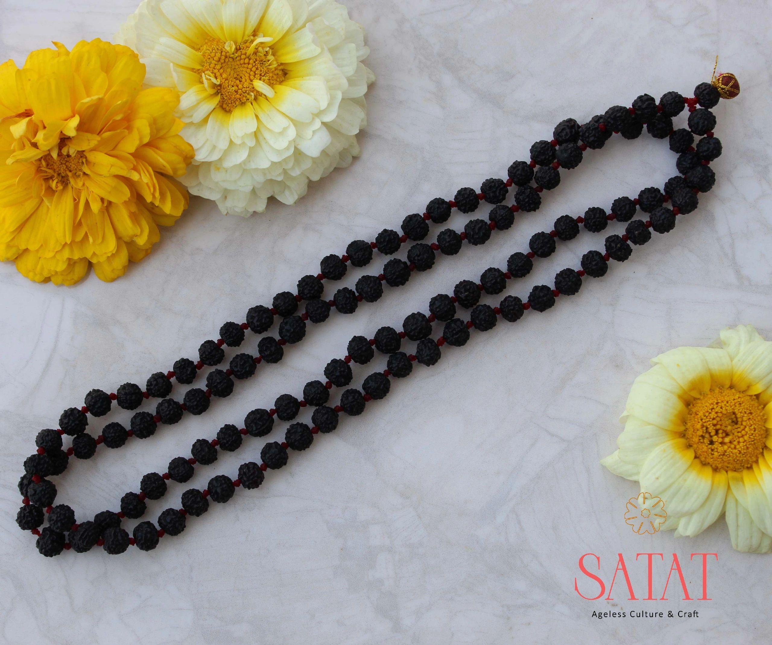 5 Mukhi Black Rudraksha Mala