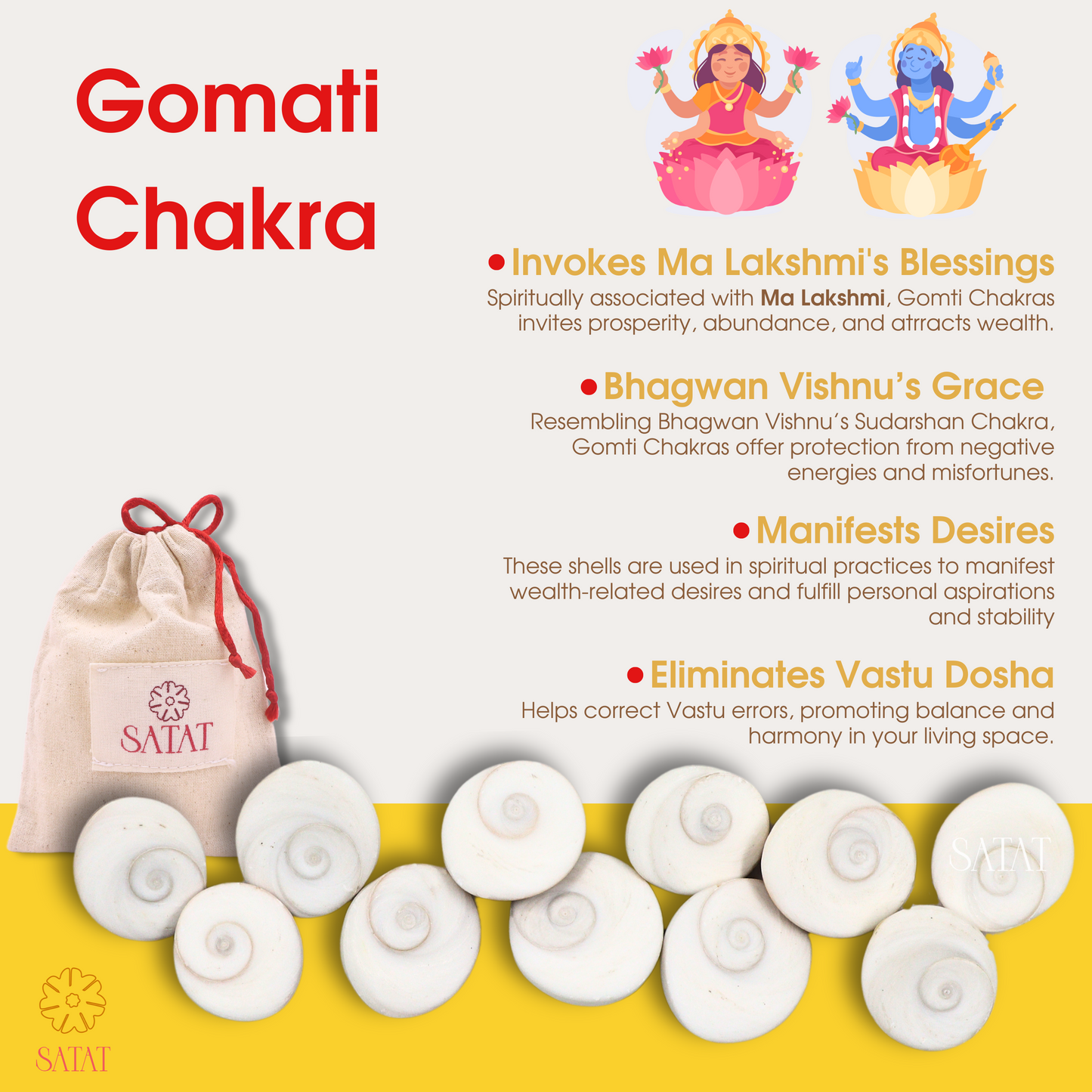 Gomati Chakra| Pack of 11 | Hand-Picked Pieces| For Lakshmi Pooja at Diwali