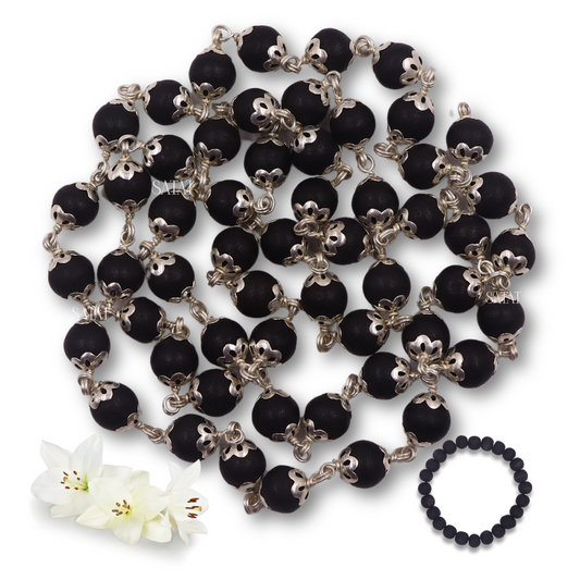 Karungali Malai Original Ebony Wood Necklace for Men & Women | 8mm beads | Government Certified