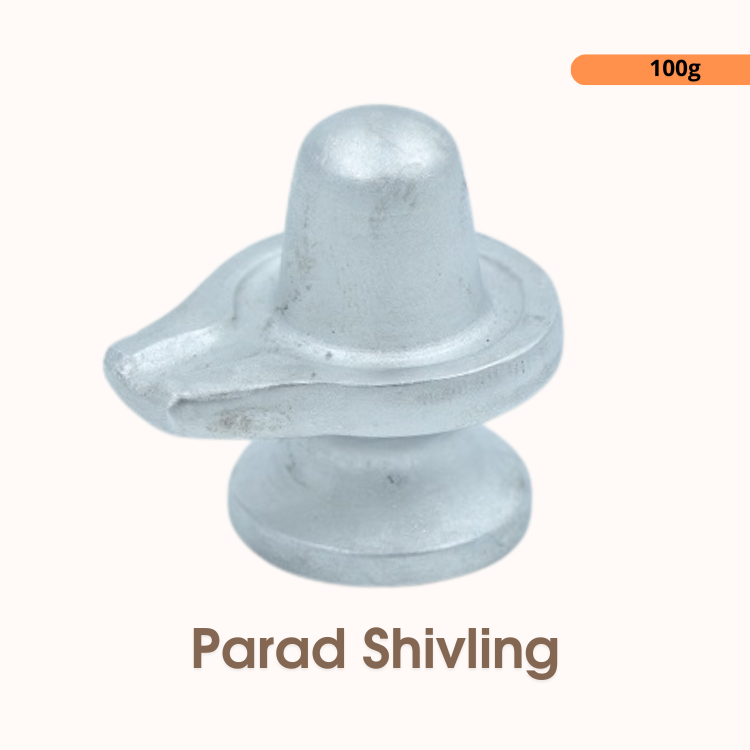 100% Pure Parad Shivling (50g) | Sacred Mercury Shivling for Abhishekam & Daily Puja