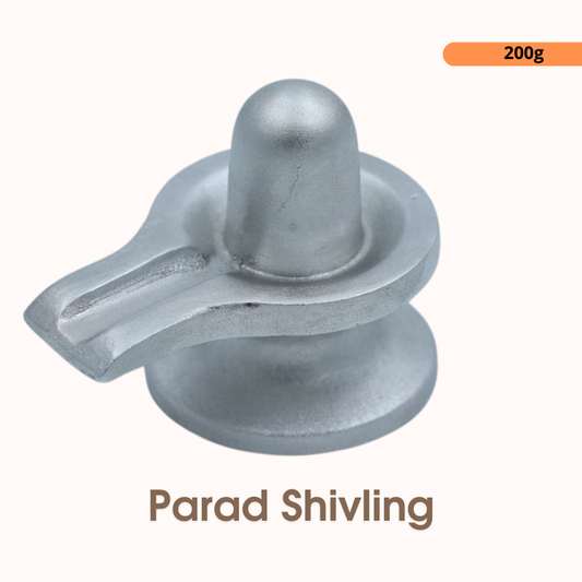 100% Pure Parad Shivling (200g) | Sacred Mercury Shivling for Abhishekam & Daily Puja