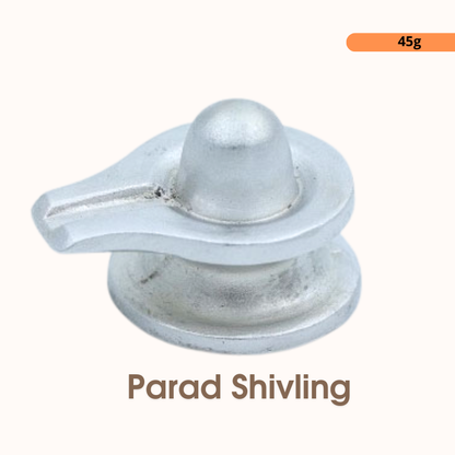 100% Pure Parad Shivling (50g) | Sacred Mercury Shivling for Abhishekam & Daily Puja