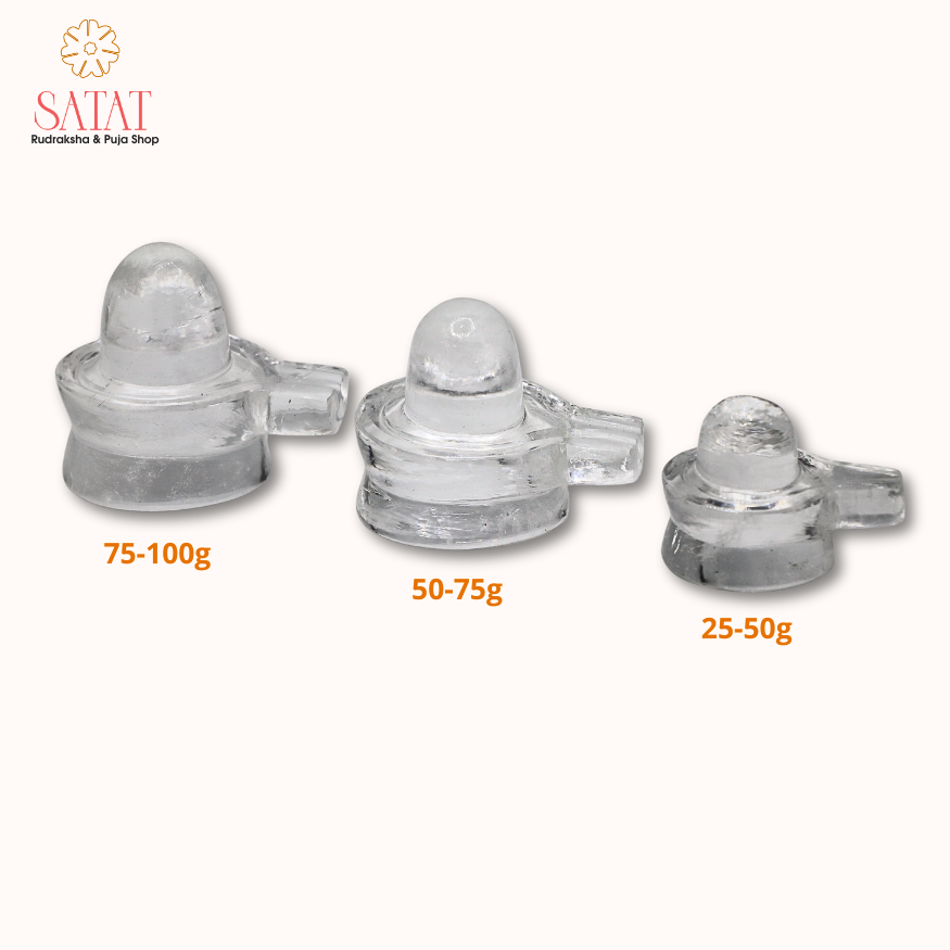 Pure Sphatik Shivling 75-100g | Natural Quartz Shivling | For Peace, Prosperity & Devotion | By Satat