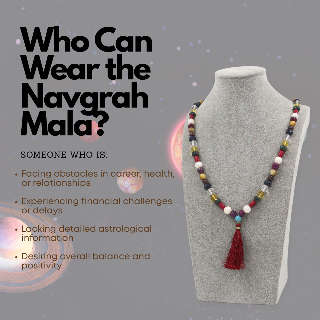 Satat Navgrah Navratna Mala – Authentic Navgraha Gem Beads Mala