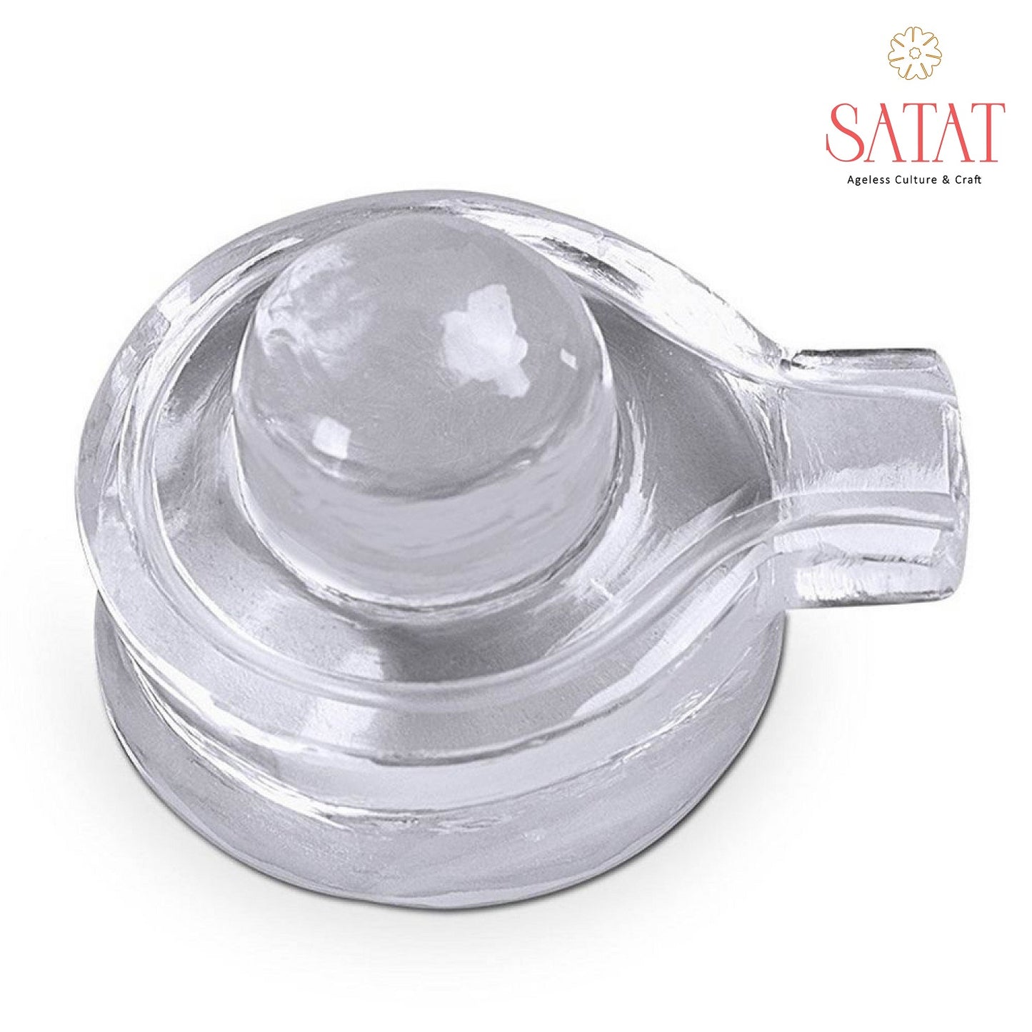 Ease your spiritual Journey by worshiping this Pious Pure Crystal Shivlingam &amp; delve in divine peace. This sacred Sphatik Crystal Shivling is made for Offering your daily Puja.