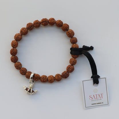 Ek Mukhi Rudraksha Chandi Pendant Bracelet