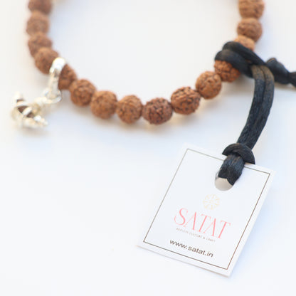 Ek Mukhi Rudraksha Chandi Pendant Bracelet